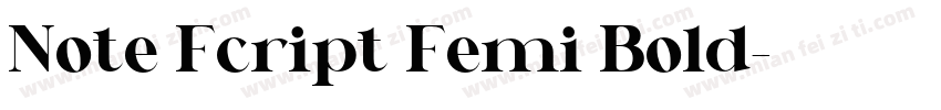 Note Fcript Femi Bold字体转换
